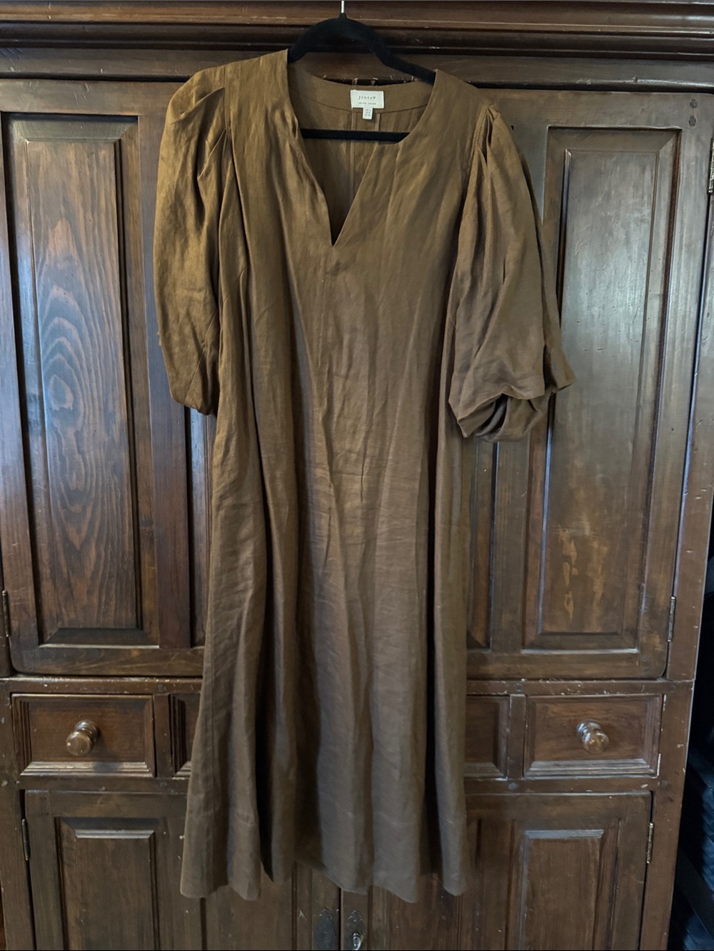 Jigsaw Brown Linen Dress